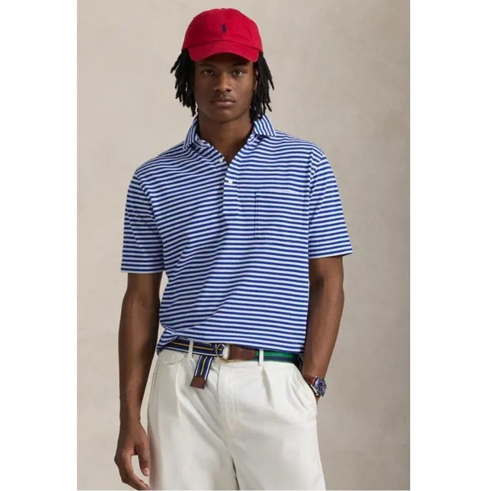 Donald Ross Blue Striped Polo Shirt